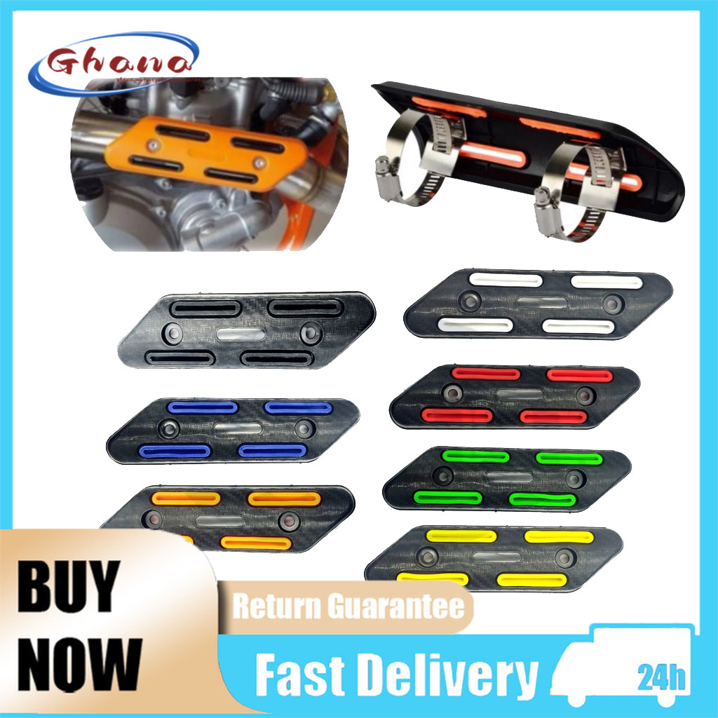 Rhinowalk Motorcycle Exhaust Heat Shield Cover Pipe Protector Universal Motocross Heel Guard Motorbike Guard Kit Heat Insulation 1pc Or 2pc Motor Accessories I3653578805