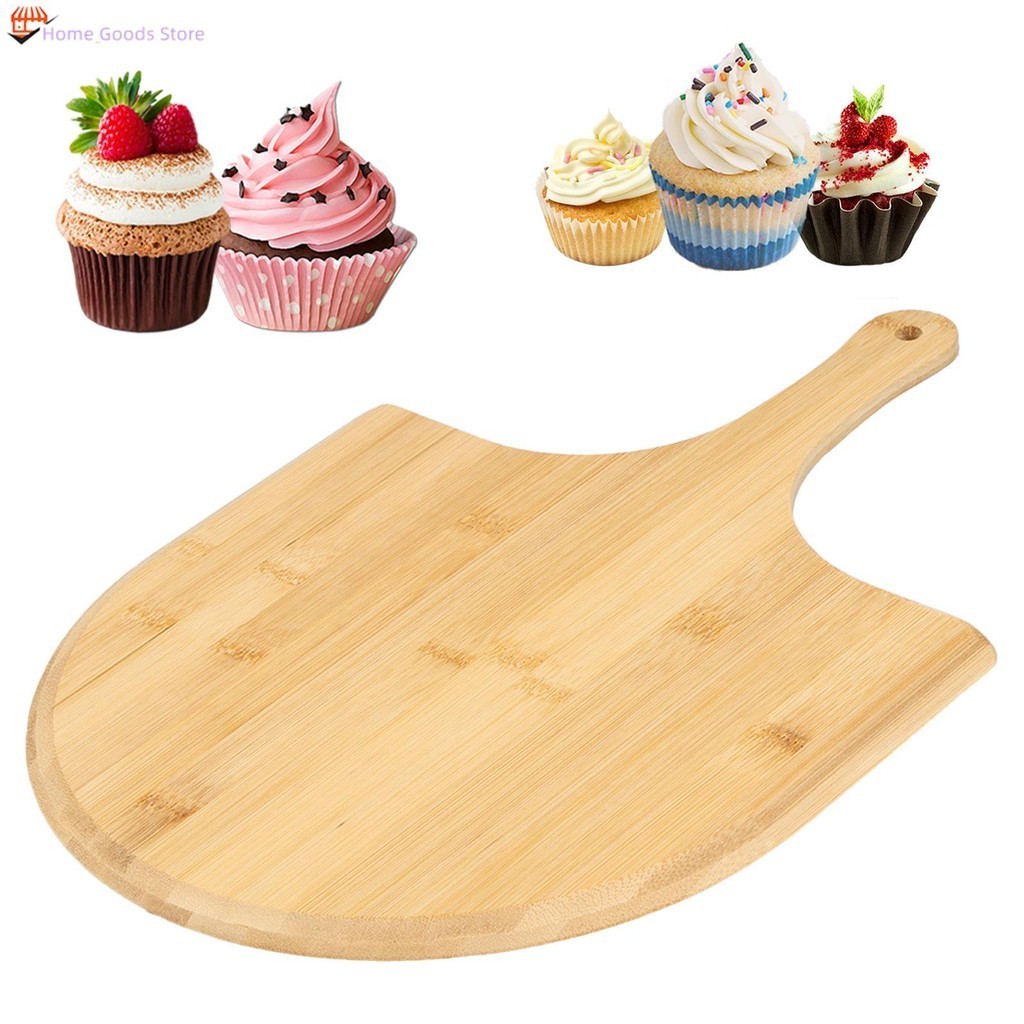 Pizza Peel with Long Handle Bamboo Pizza Spatula Bevelled Pizza Peel
