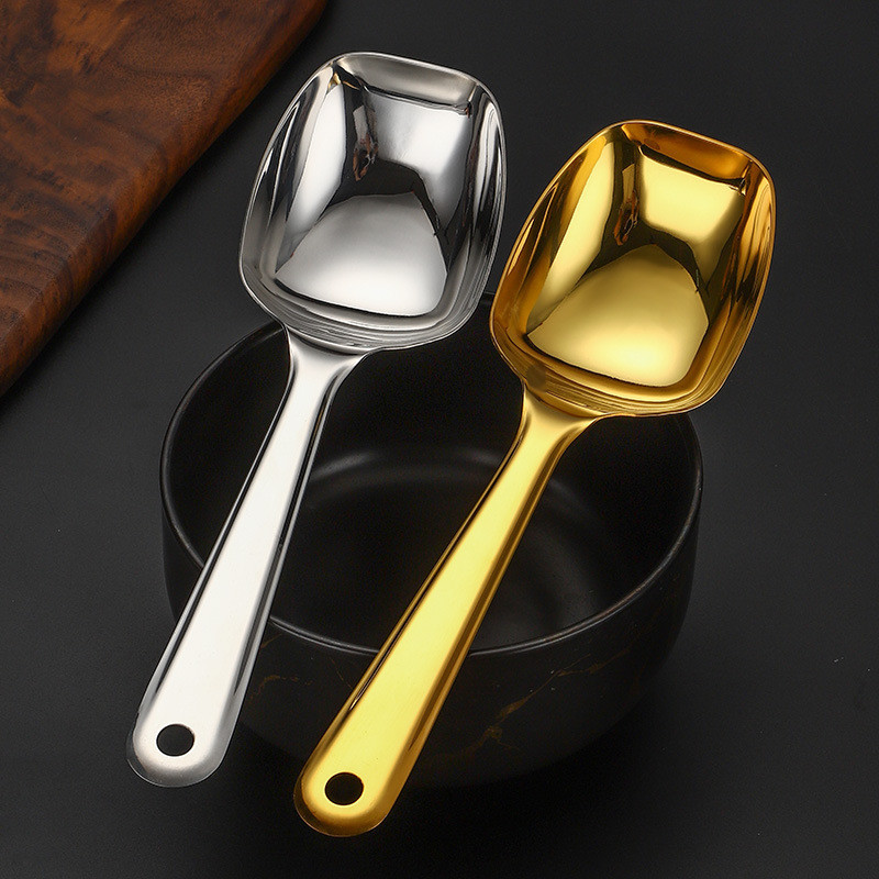 Oukeai 304 Stainless Steel Serving Spoon Deep Bottom Large Size Soup ...