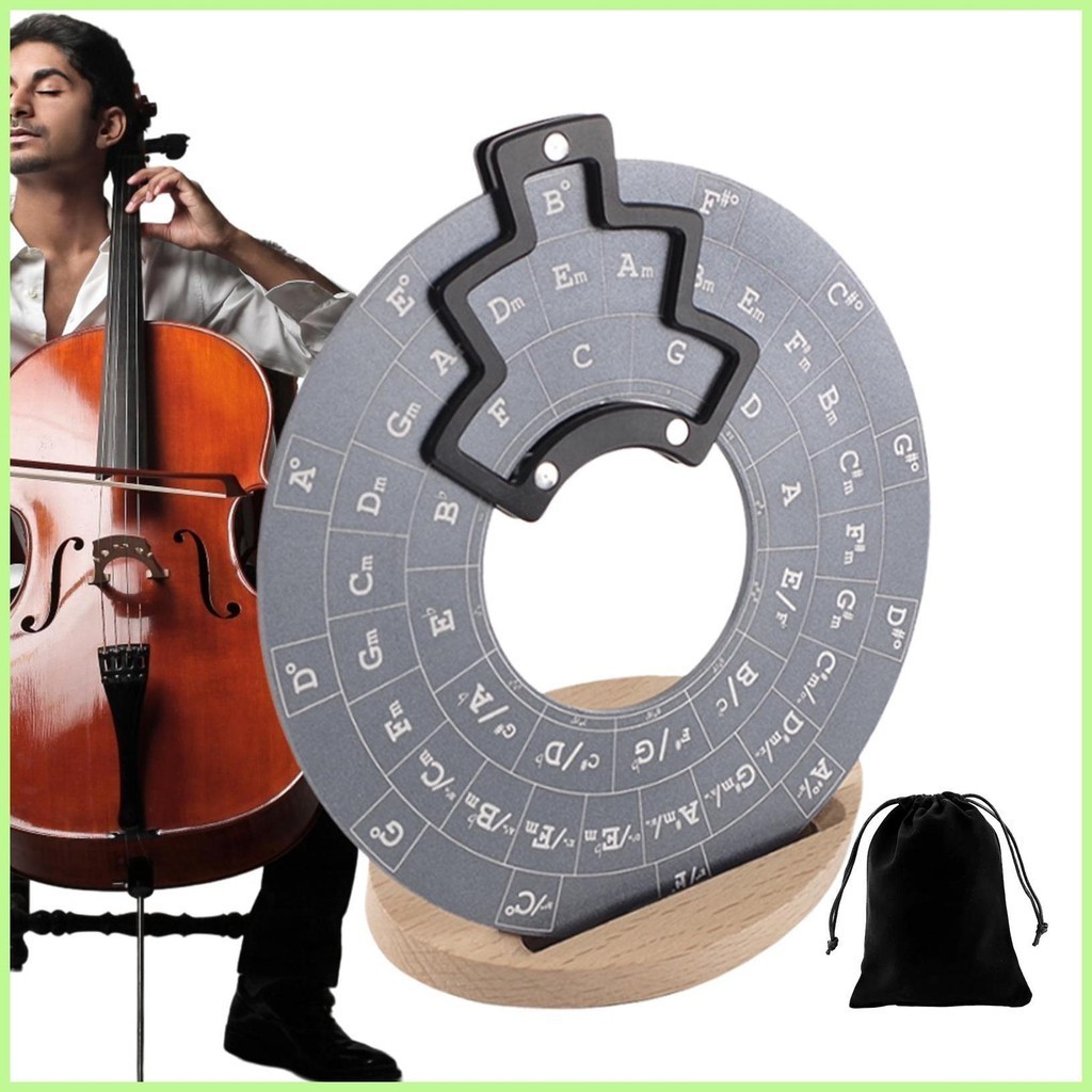 Roue Des Quintes Circle Of Fifths Pour Guitare - Outil Théorie Musicale En Aluminium Avec Support