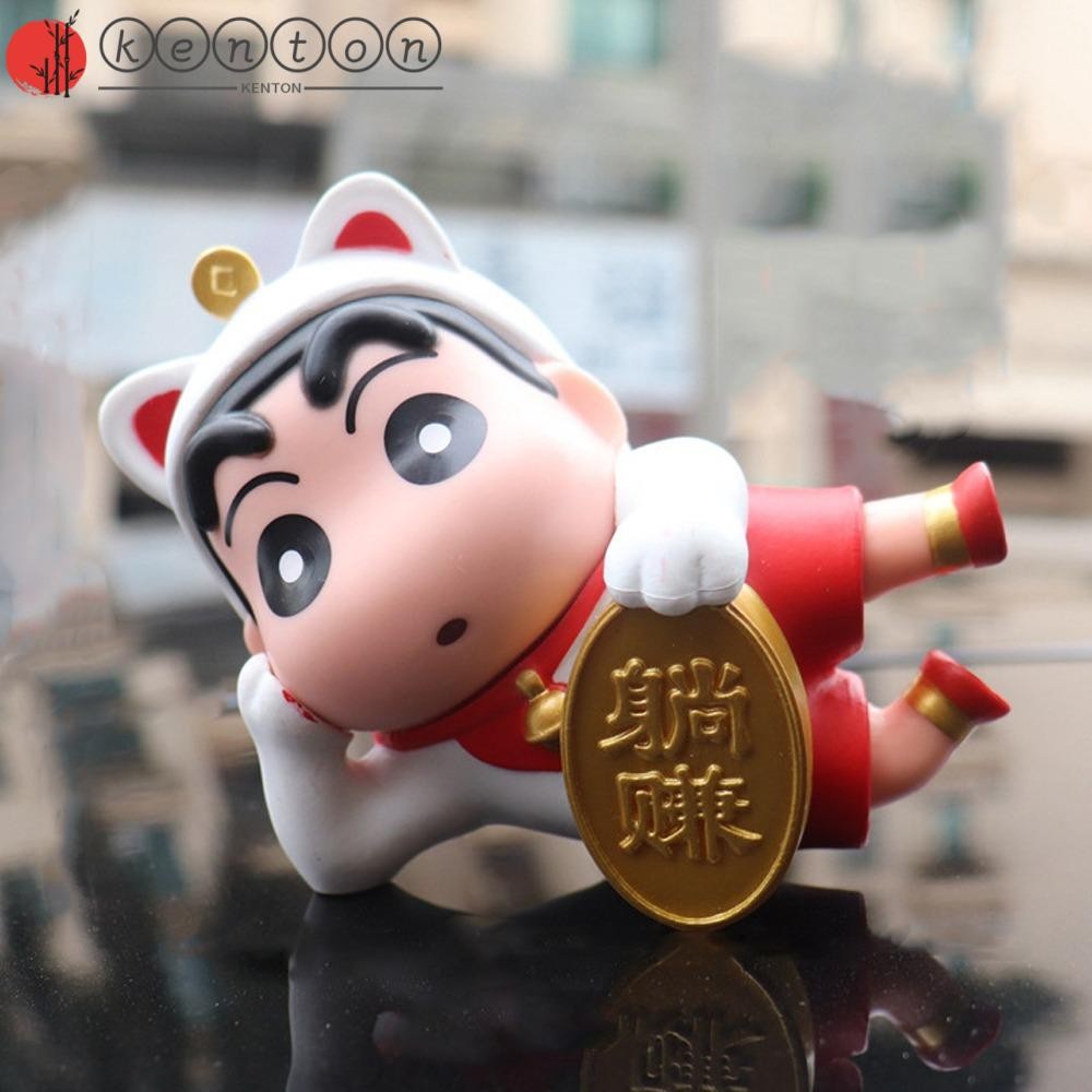 KENTON Crayon ShinChan Figure, Cos Lucky Cat Lying Down Shinnosuke