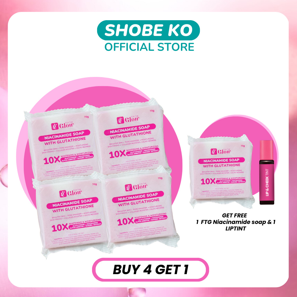 SHOBE KO Niacinamide Soap by FTG (For The Glow) Buy 4 Get 1 with Free ...
