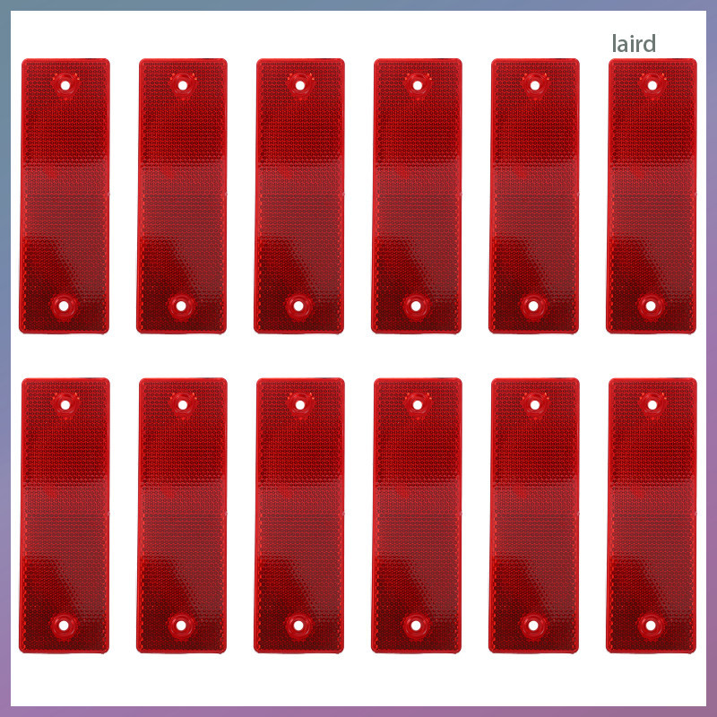 12 Pcs Trailers Reflective Warning Signs Reflectors Red Rectangle Stick ...