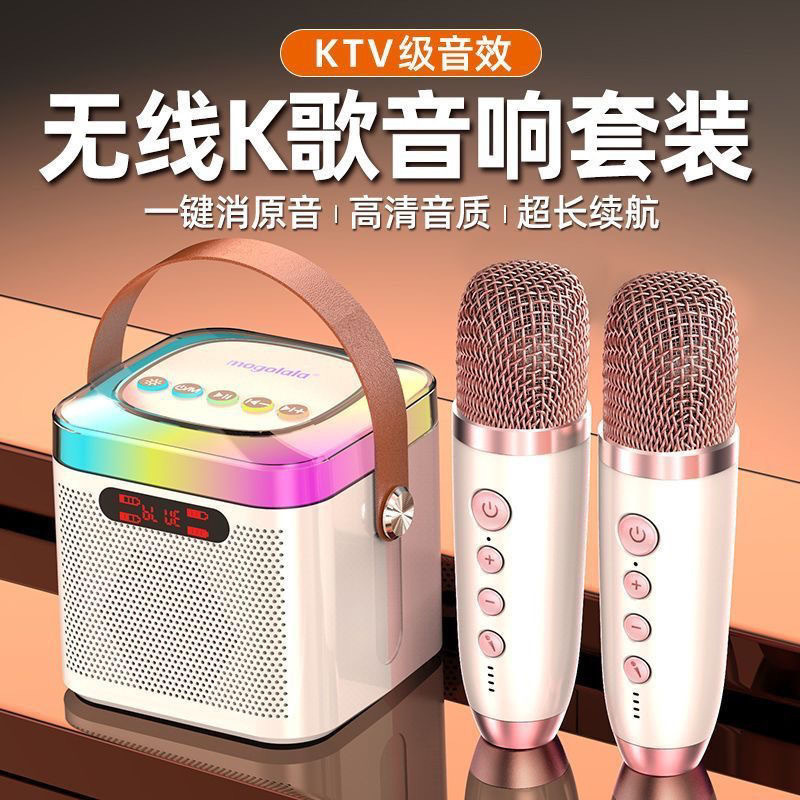 Portable Wireless Children Karaoke Bluetooth Speaker Mini Microphone ...