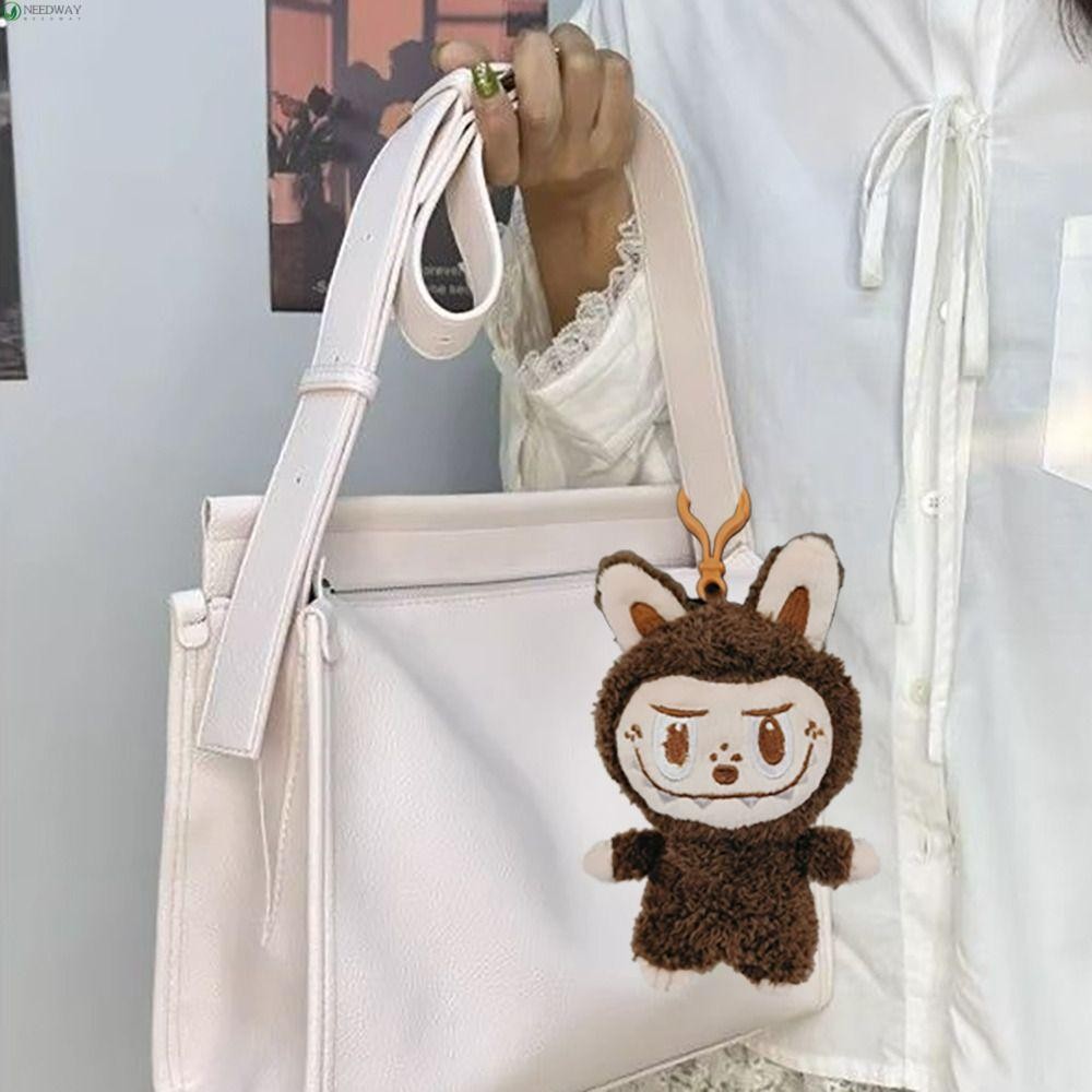 NEEDWAY Labubu Plush Doll, Anti-lost Backpack Charms Labubu Doll Plush ...
