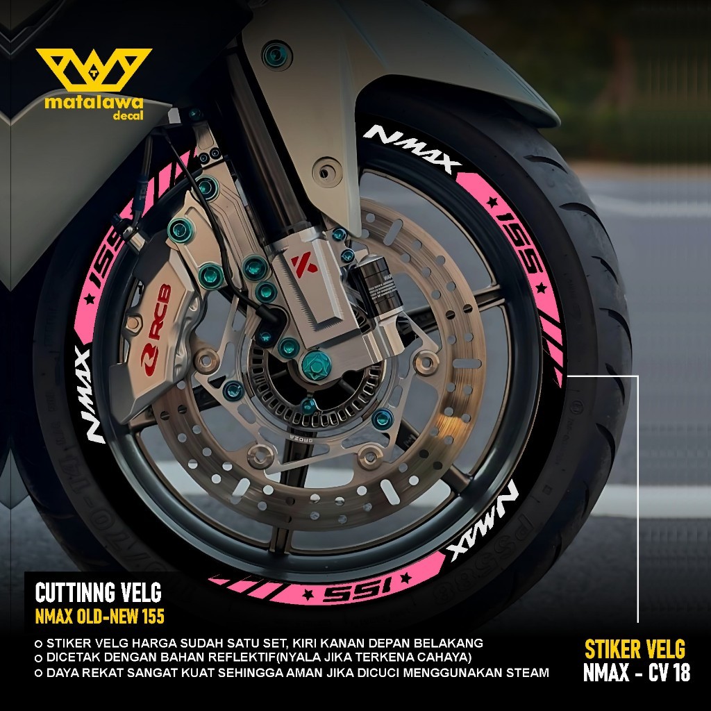 Sticker Cutting Rim NMAX lis Sticker Variation yamaha NMAX 155 old new ...