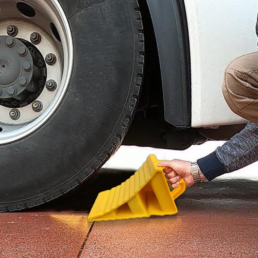 Truck Car Wheel Chock Plastic Non-Slip Stopper Truck Retainer Portable ...