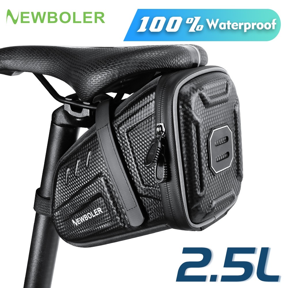 Newboler 1.5L/2.5L EVA Hard Shell Bicycle Saddle Bag Waterproof Bike ...