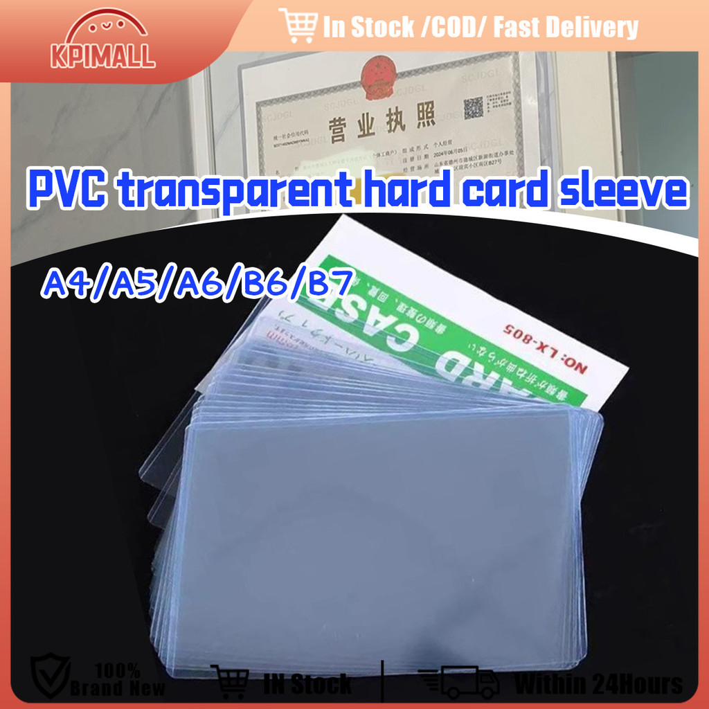 Clear Hard Card Case - A4/A5/A6 Waterproof Plastic Protector For ...
