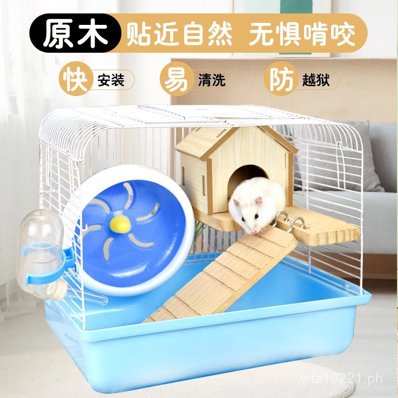 Curated visual reference: Gallery Detail: Double Layer Nest Set Villa Small Hamster Supplies Transparent Golden