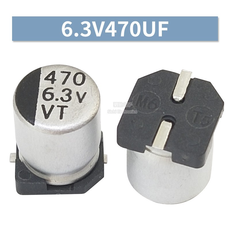 VT Patch Aluminum Electrolytic Capacitor 10V 47/100/220/330/470/1,000UF ...