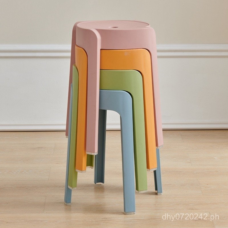 Plastic Stool for Home Use, Thickened Round Stool, Modern Simple ...