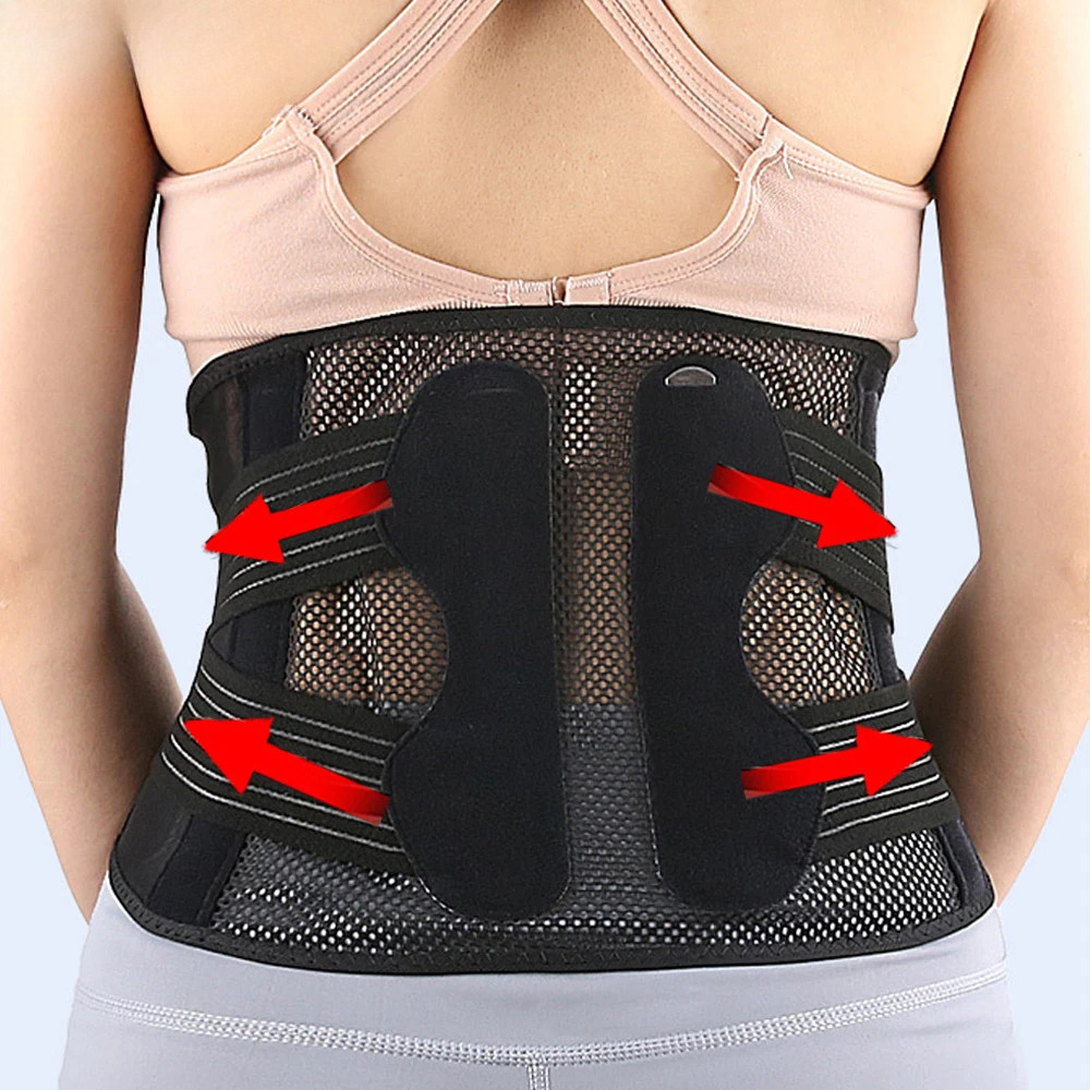 Image showcasing 1PCS Professional Back Brace for Herniated Disc - Adjustable Lumbar ...