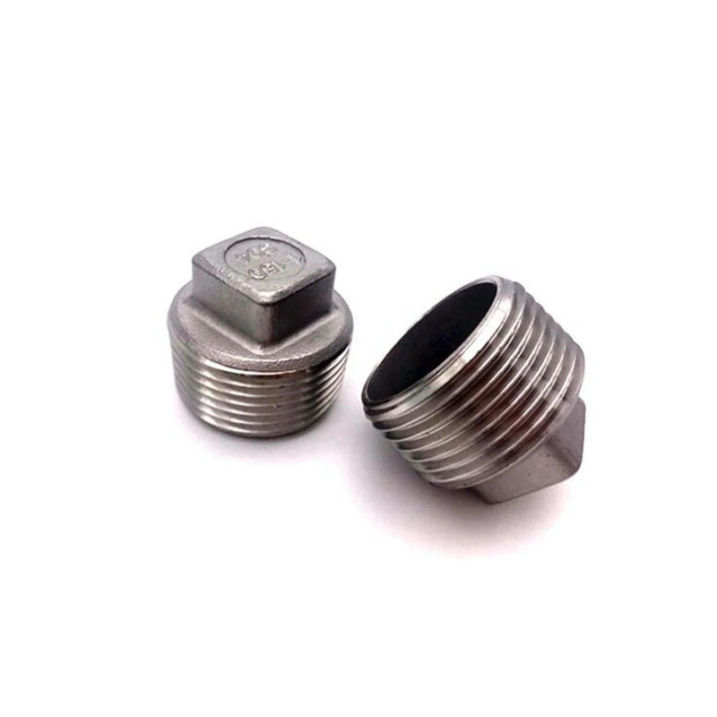 304 Stainless Steel NPT Male Square Plug 1/8''–2'' DN6–DN50 Water Pipe ...