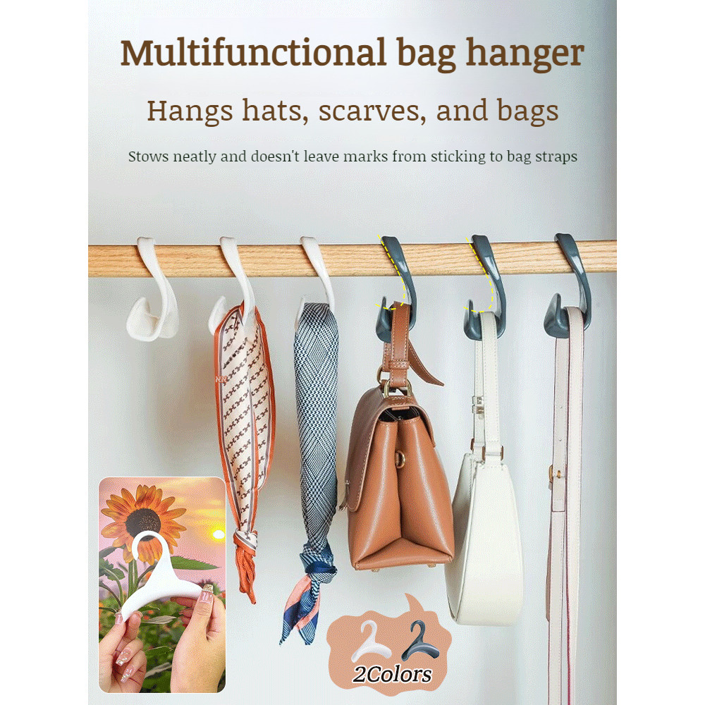 Plastic Storage Rack Bag Hooks Organizer | Shopee Philippines