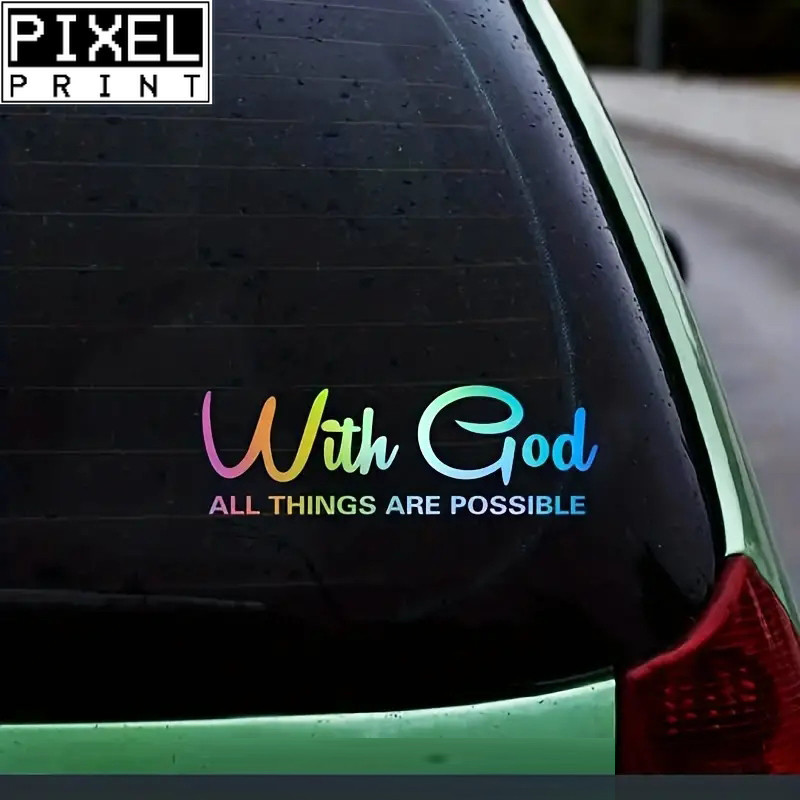 With God All Things are Possible Sticker For Car Stickers And Decals ...