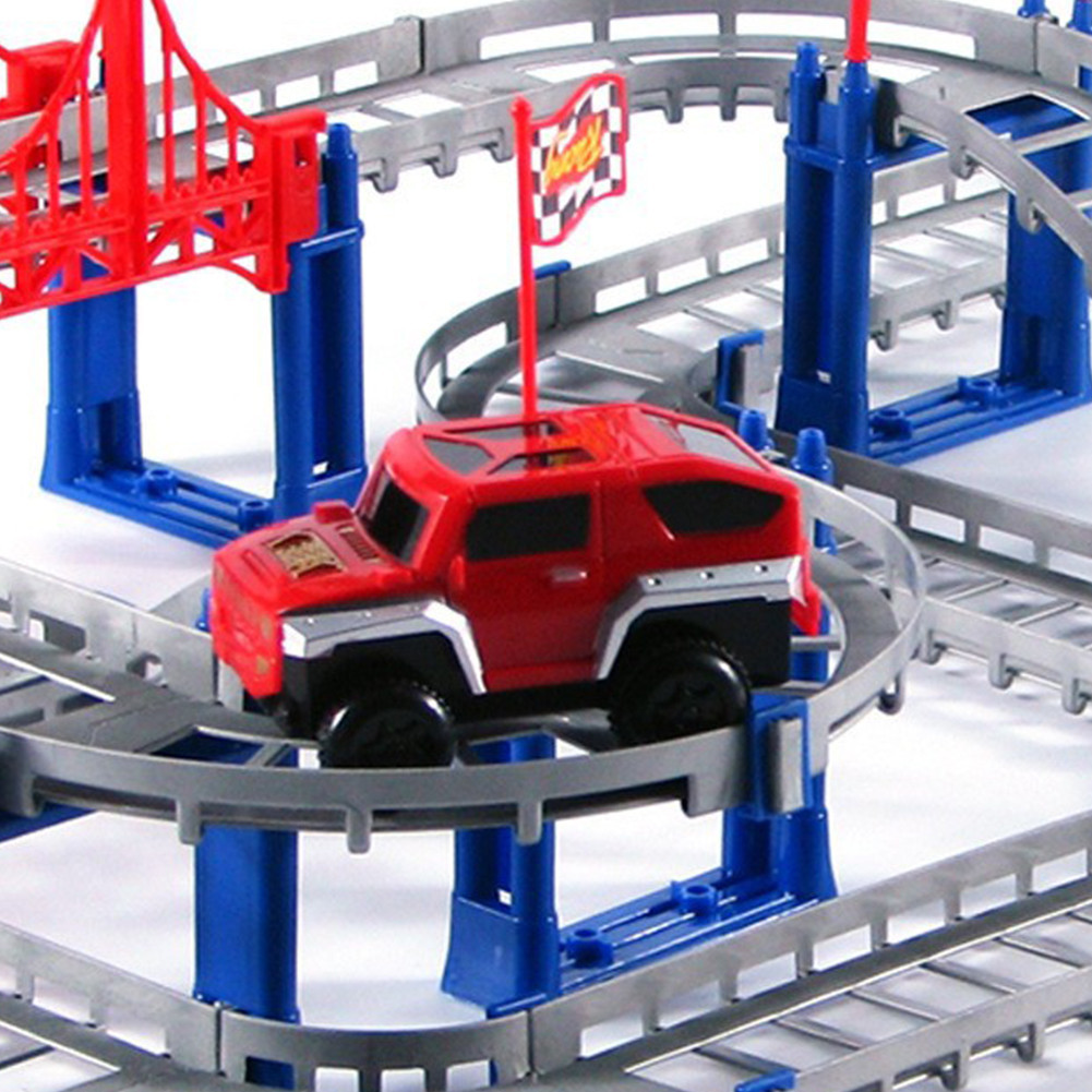 COD DIY 3D Electric Rail Toy Car Color Track Racing Car Toy Educational ...