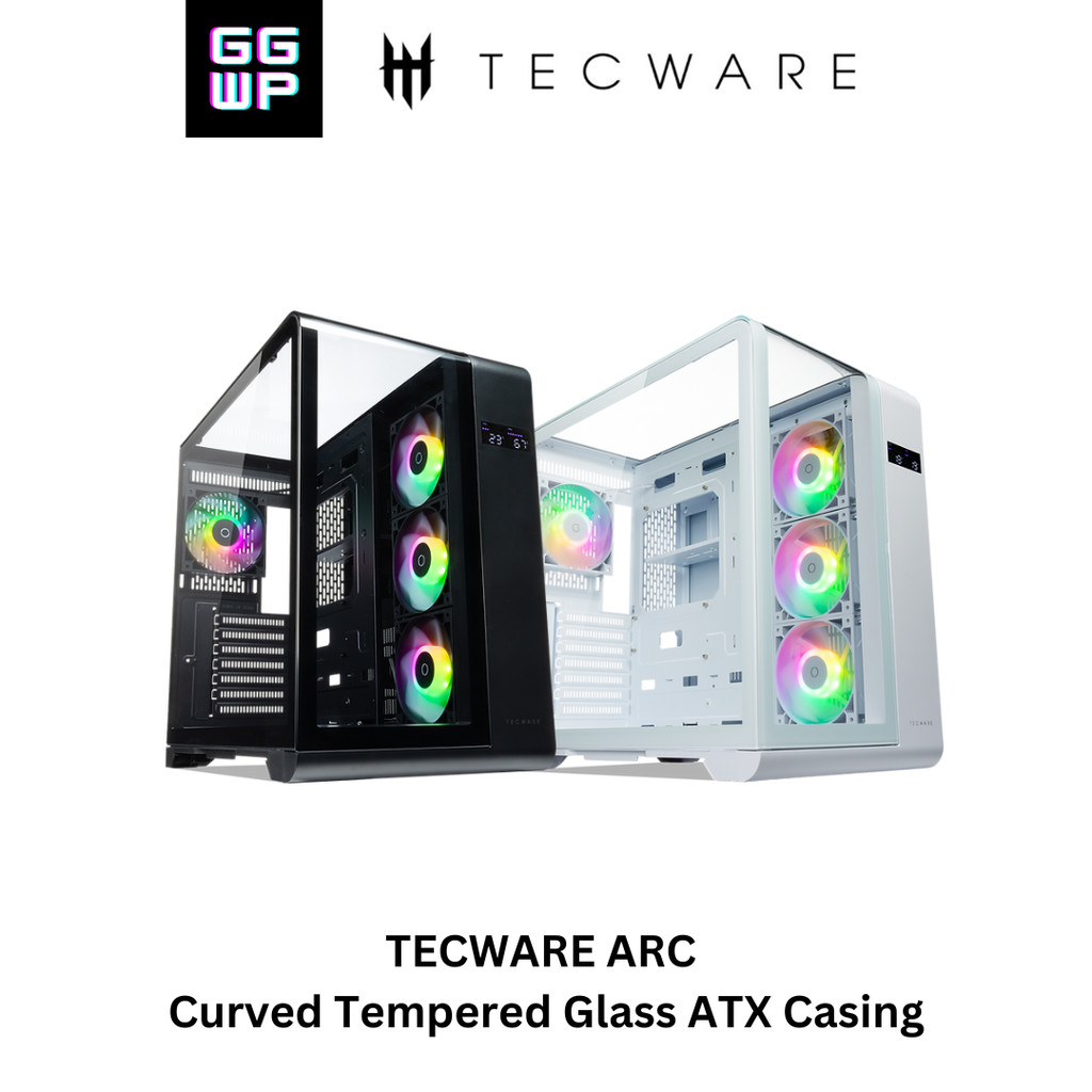 TECWARE ARC ARGB Curved Tempered Glass ATX Casing with CPU & GPU ...