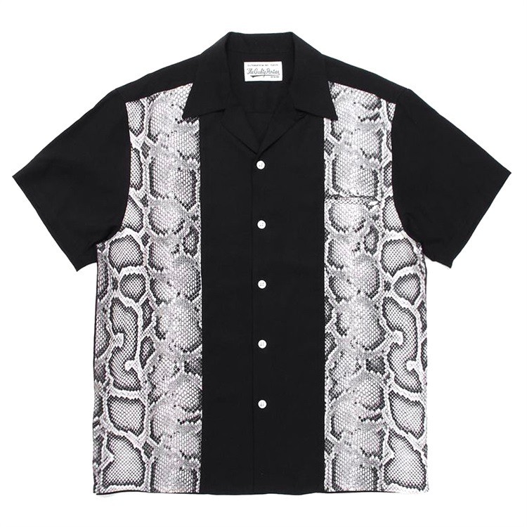 GUILTYPARTIE Classic Men Women PYTHON OPEN COLLAR SHIRT Serpentine ...