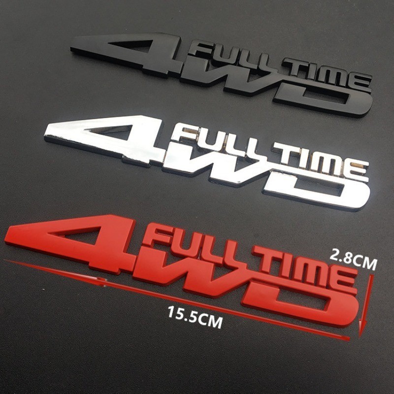 3D 4WD Car Styling Chrome Metal Sticker 4WD Emblem Badge Tail Sticker ...