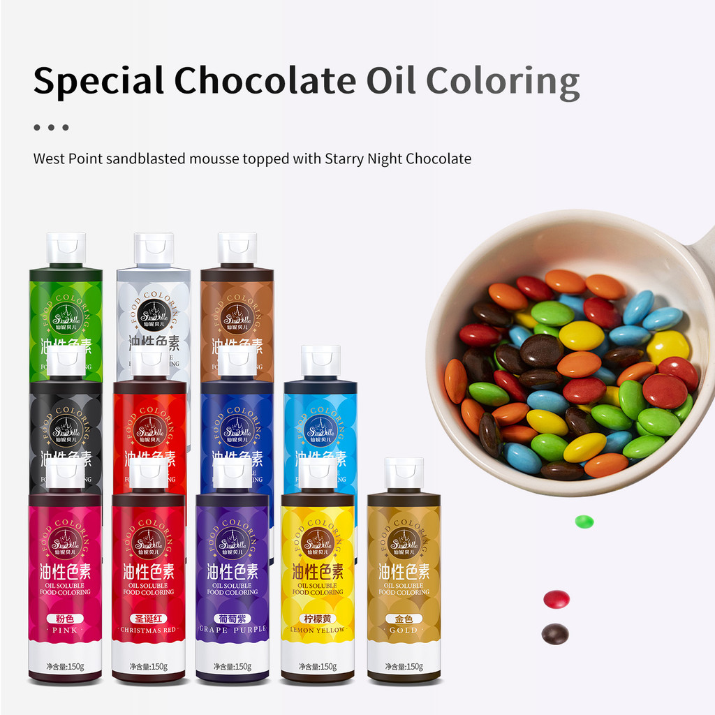 SHANIABELLE 12 Colors Oil Soluble Food Coloring Oil-Based Pigment ...