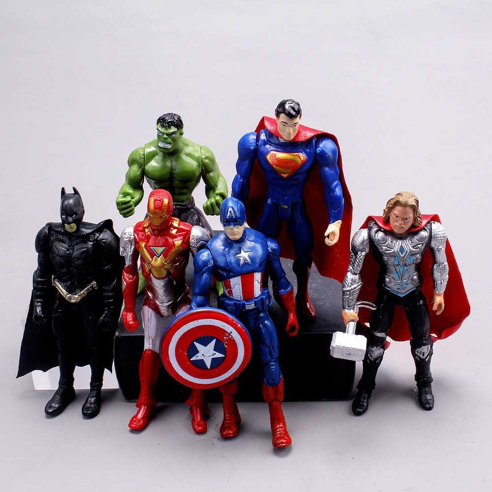 Avengers Action Figure Toy Set Of Ironman, Spiderman, Hulk, Captain America & Thanos Marvel hero at ₹ 105/piece | Action Figure in Prayagraj | ID: 2857755467188