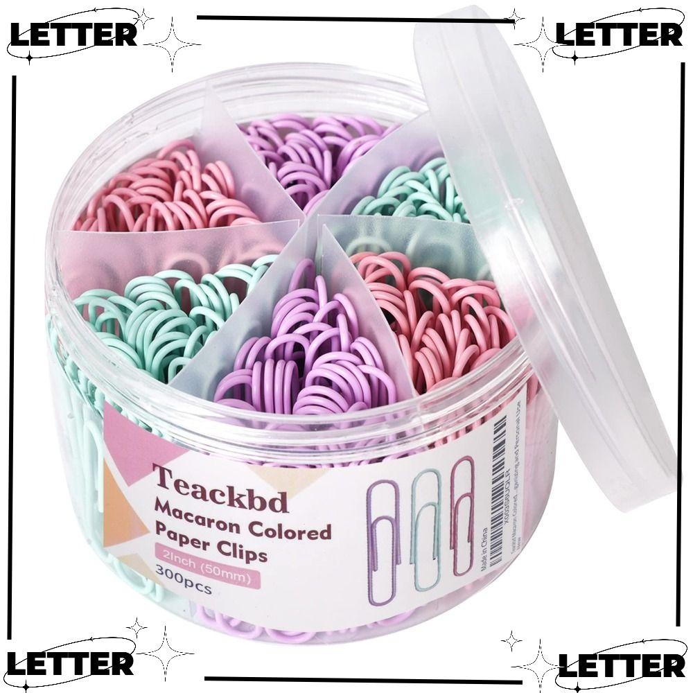 LET Large Paper Clip, 300pcs Iron Core Big Paper Clips, Office Supplies