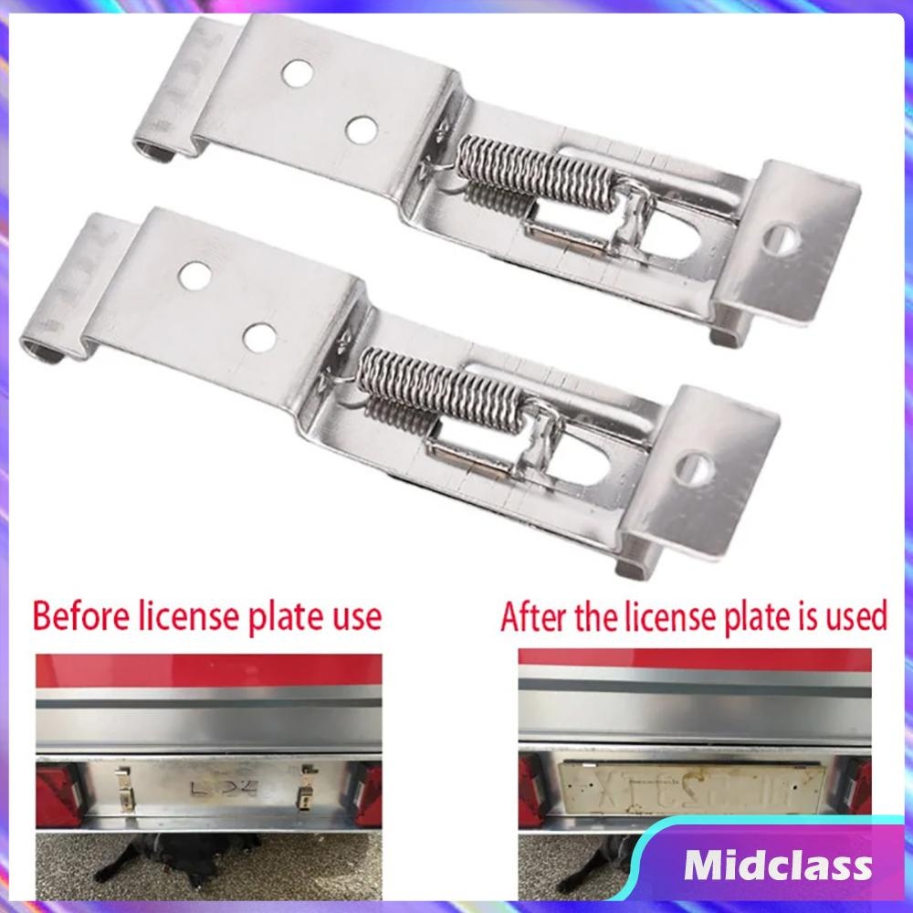 2PCS Car License Plate Bracket Rectangular Trailer Number Plate Holder