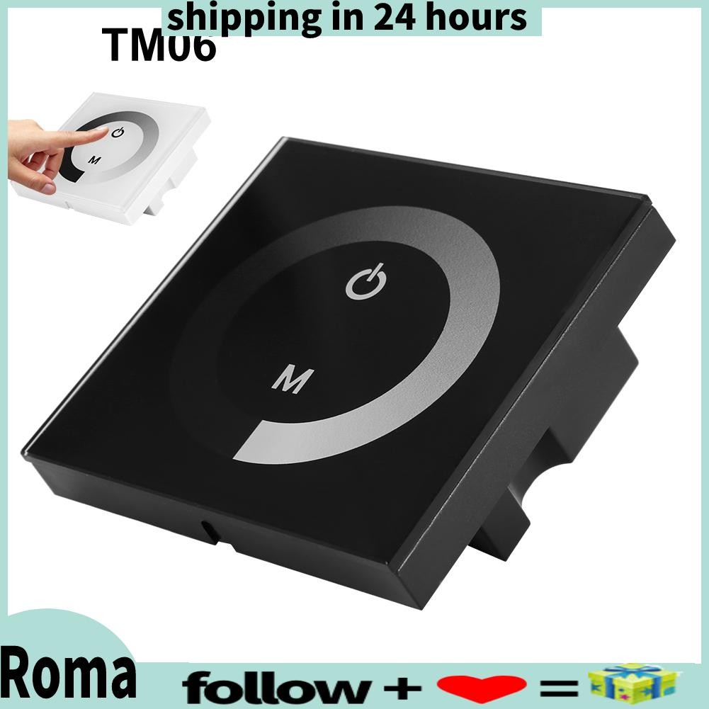 Panel Type Monochrome Touch Wall Mounted Dimmer Switch for