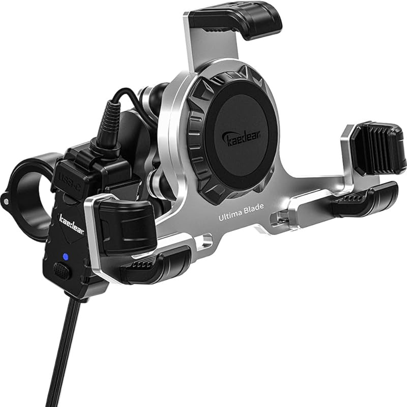 Kaedear Motorcycle Phone Holder Vibration Absorbing Aluminum Mount