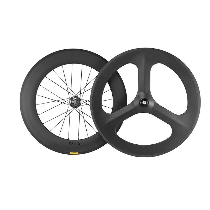 Three-piece carbon fiber front wheel，Rear Wheel88mm。 700C Fixed Gear ...