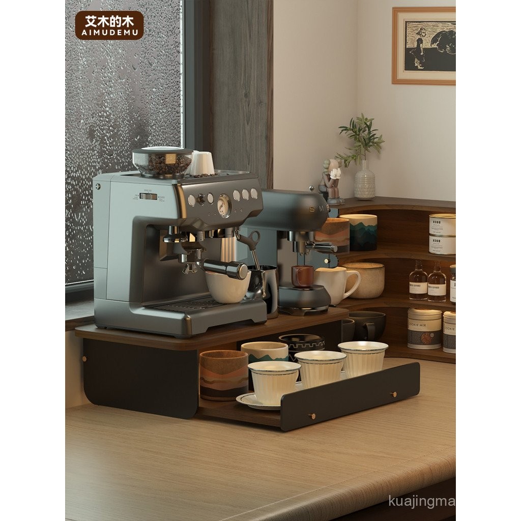 Countertop Coffee Machine Storage Rack Display Table Coffee Corner Bar ...
