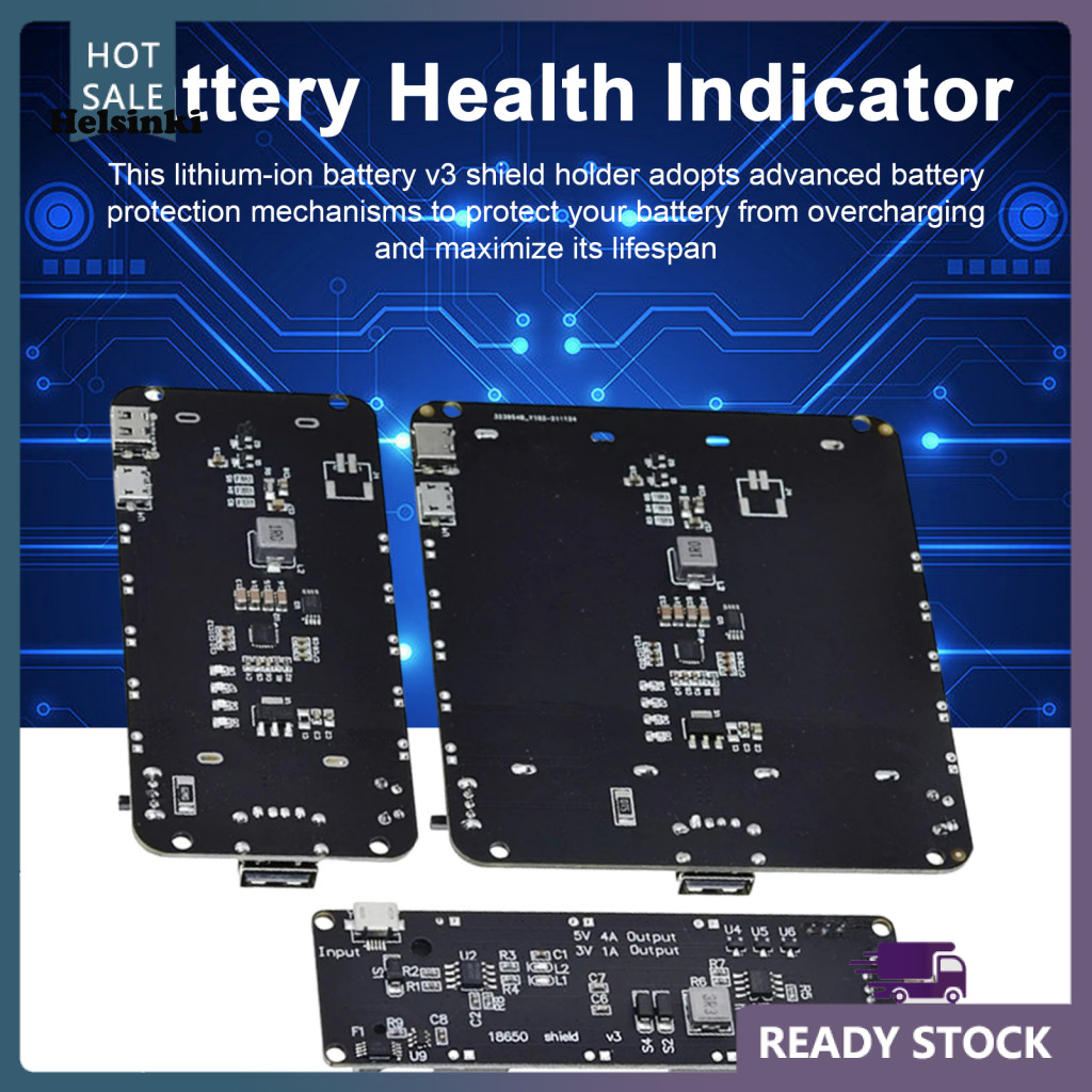 HLS Portable Power Bank Module Universal Battery Holder with Led ...