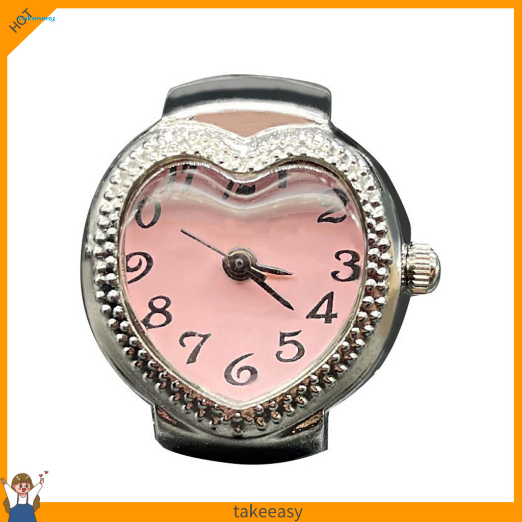 Ready stock】 Vintage Ring Watch Quartz Ring Watch Stylish Love