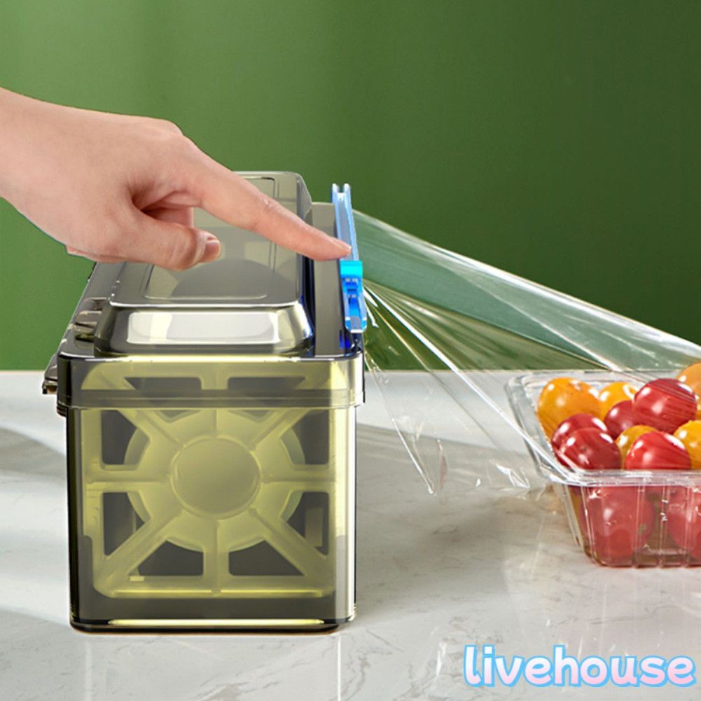 Teapwant Cling Film Wrap Dispenser With Cutter 2 In 1 Cling Wrap Cutter Cling Film Dispenser And