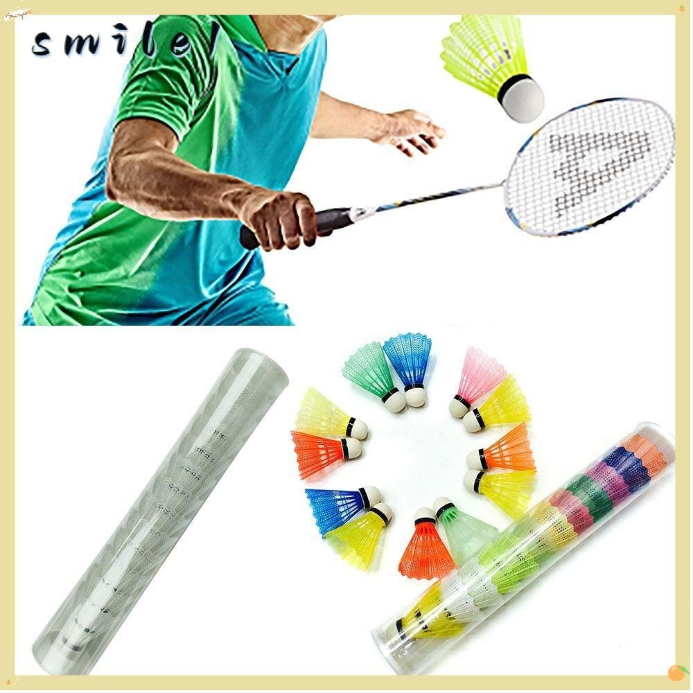 SMILE Windproof Badminton, 6/12PCS Training Accessories Plastic ...