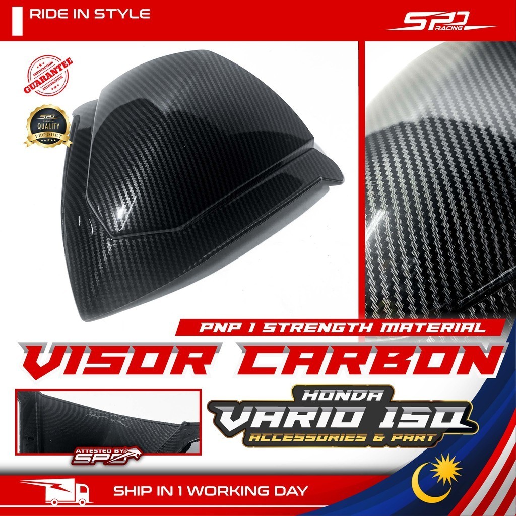 Vario Visor I Windshield Carbon Kelvar Twill I PNP For HONDA VARIO 125 ...