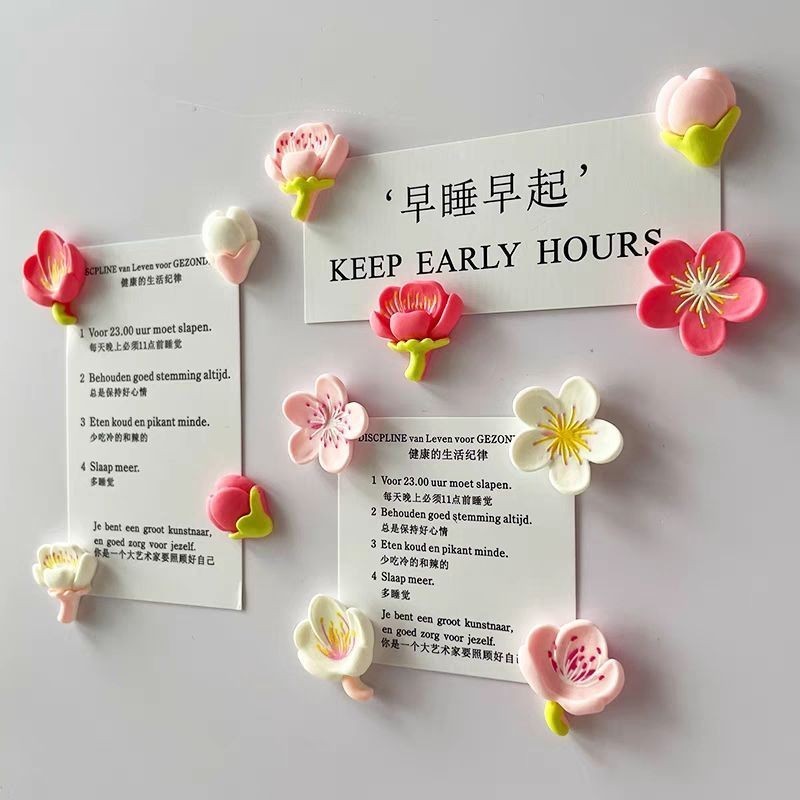 Small Fresh Flowers Refrigerator Creative Peach Blossom