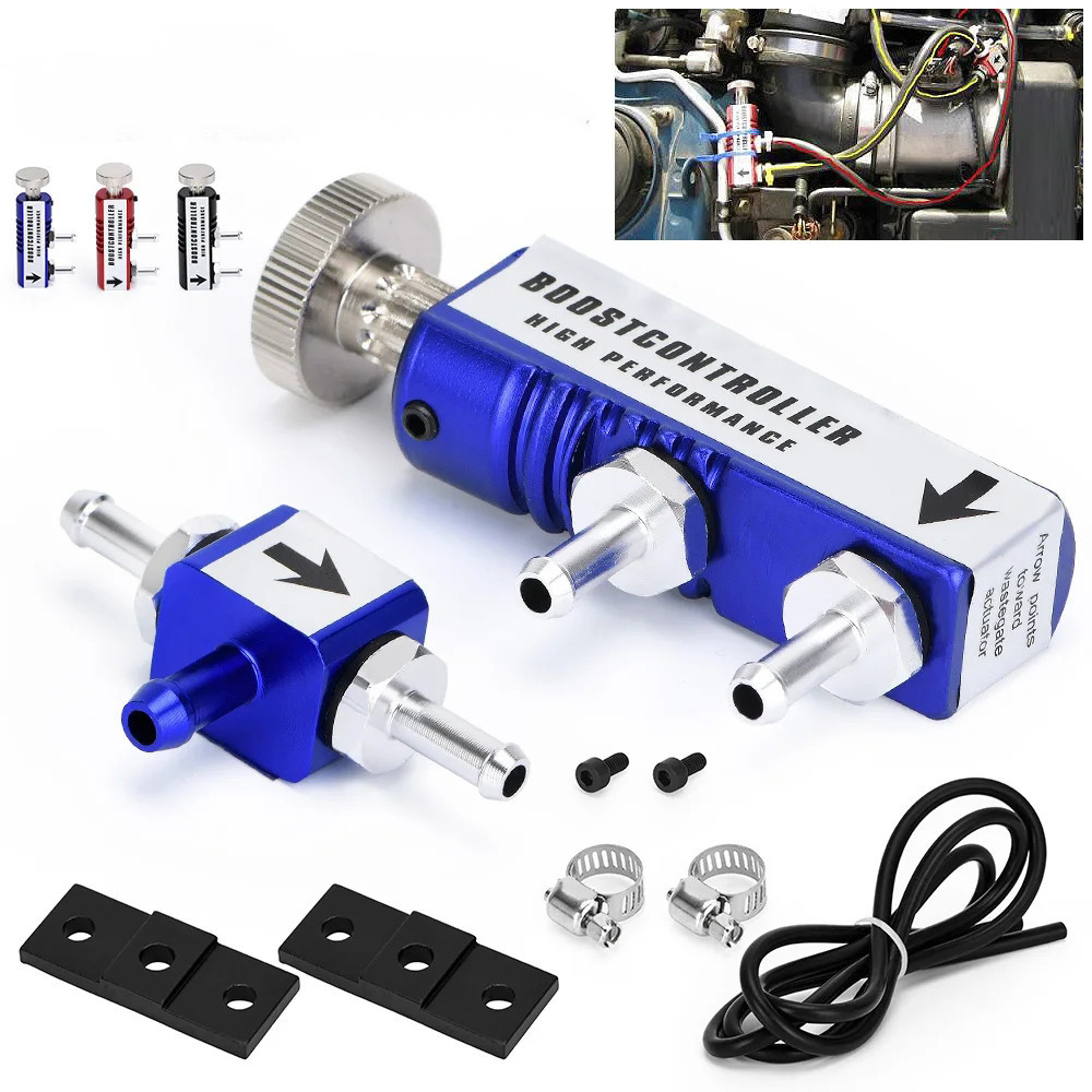 EMUSA Red Manual Boost Controller – Adjustable 1-30 PSI Turbo Boost For Racing