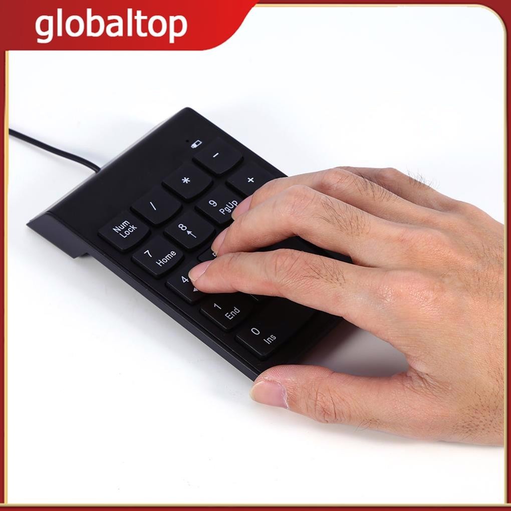 USB Numeric Keypad Mini Number Pad Keys Keyboard Numpad 18 for Laptop ...