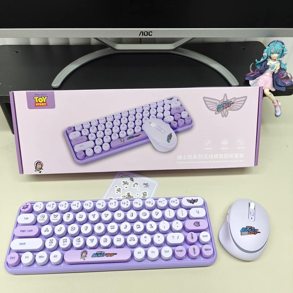 65 Keys Disney DW-MK100 2.4GHz Bluetooth Dual Modes Wireless Keyboard ...