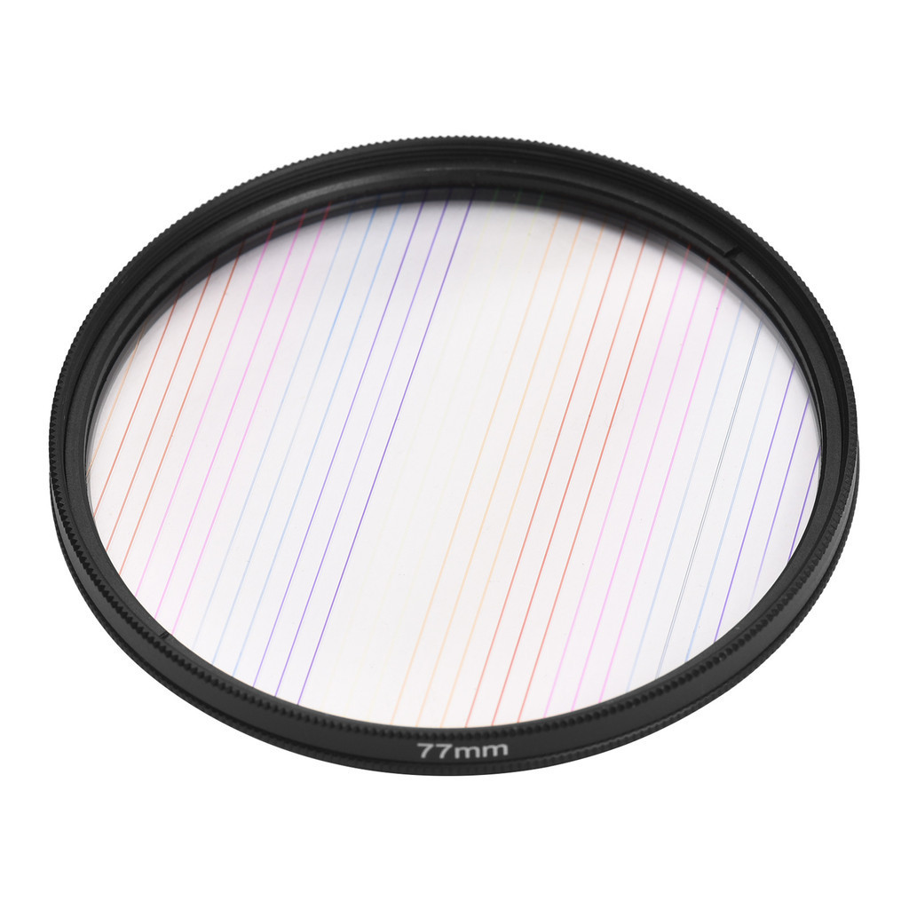 77mm Rainbow Streak Lens Filter Special Effects Anamorphic Optical