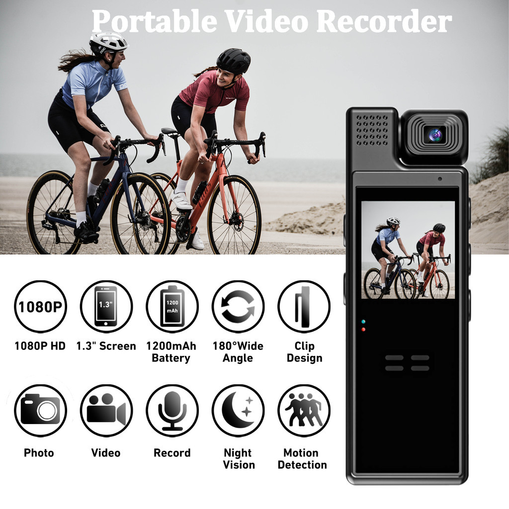 2K Conference Recorder Night Vision WiFi Body Camera Outdoor Video ...
