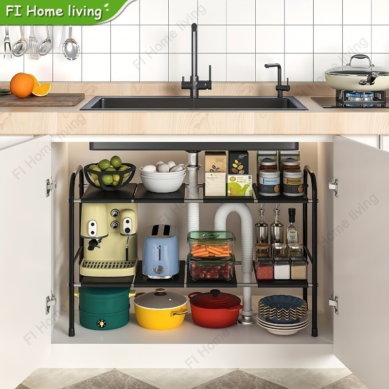 Expandable Storage Rack - with removable metal shelves for storing ...
