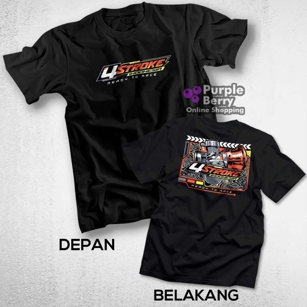 Kaos 2024 fashion Racing 4 Stroke Indonesia Ready To Race Carburetor ...