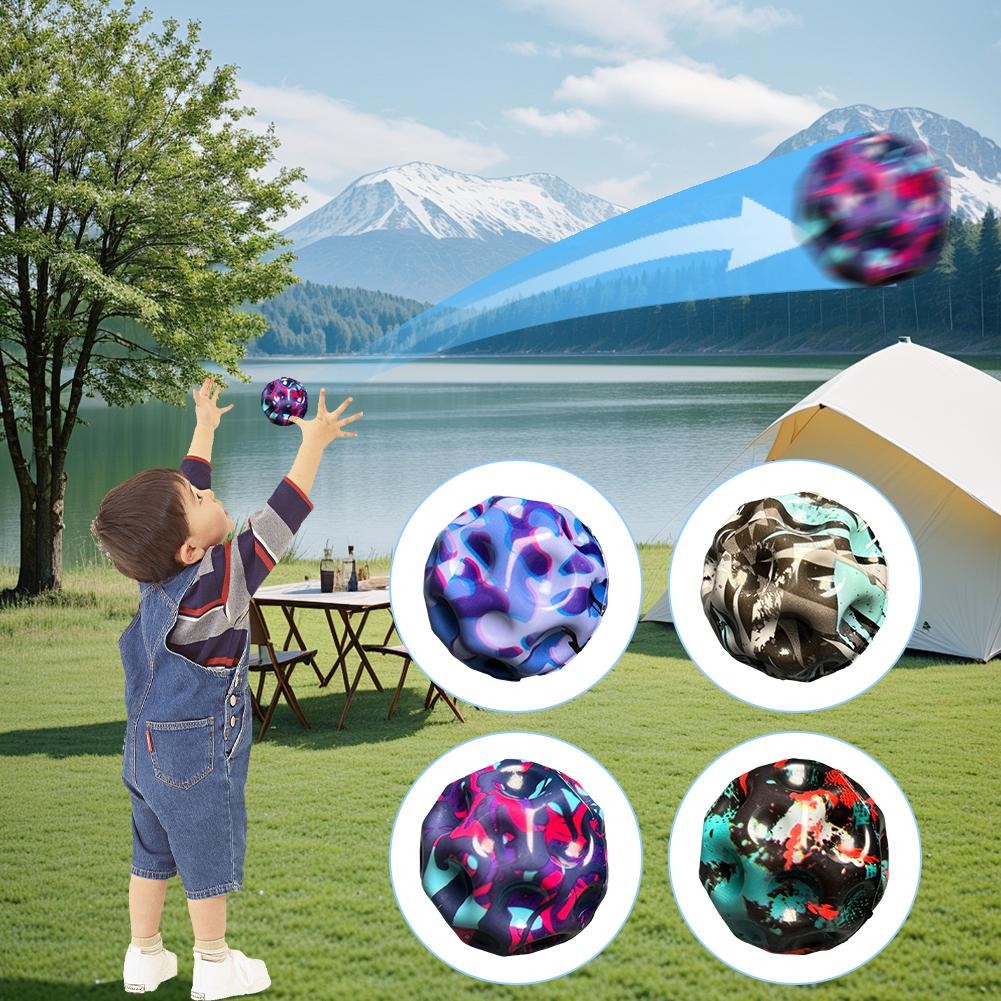Lunar Bounce Ball Moon Textured Durable Outdoor Toy Compact