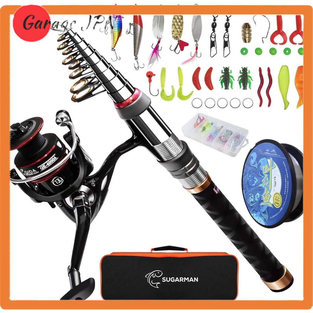 Fishing Set Fishing Rod 2.1M Carbon Telescopic Fishing Rod for ...