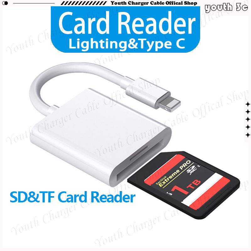Youth 3c 2-IN-1 SD TF Card Adapter Reader Kompatible Type-C IOS SD TF ...