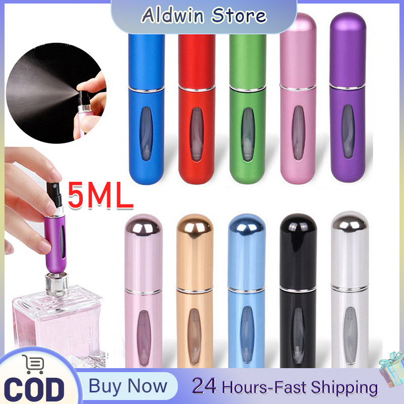 Aldwin 5ml Portable Mini Refillable Perfume Bottle With Spray Scent ...