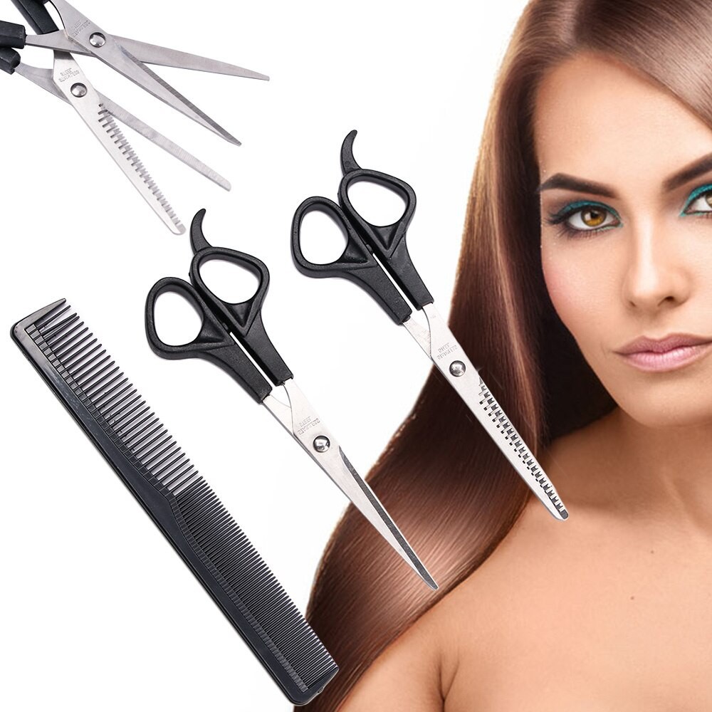COD 2IN1 Stainless Steel Barber Hair Cutting & Thinning Scissors Shears